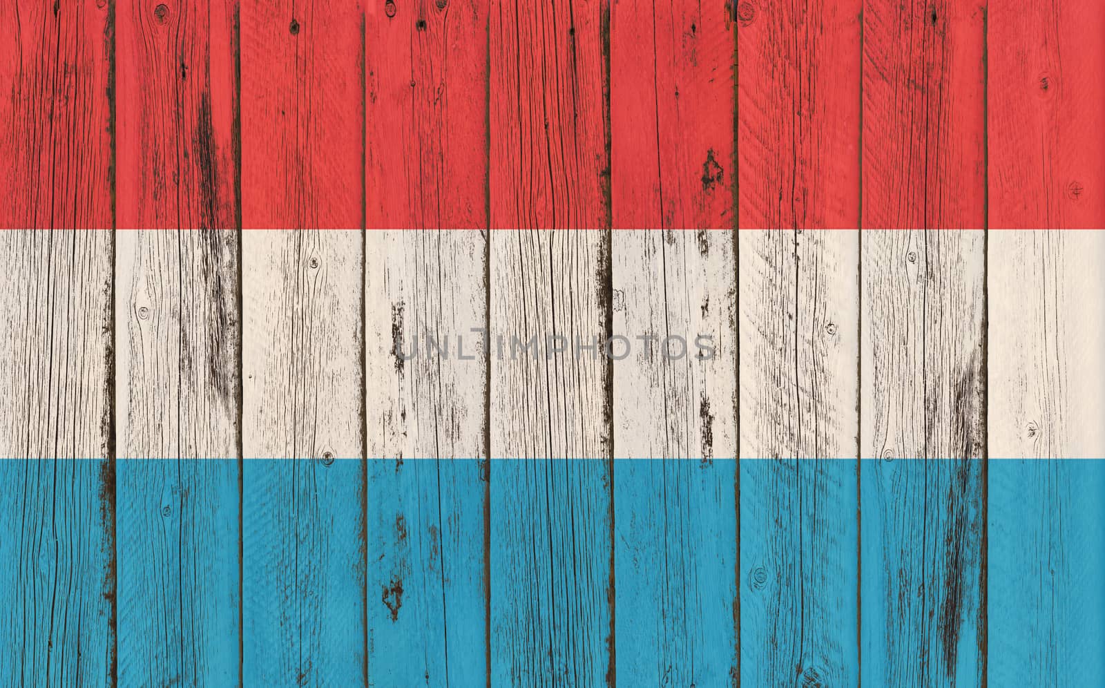 Flag of Luxembourg painted on wooden frame by DGolbay