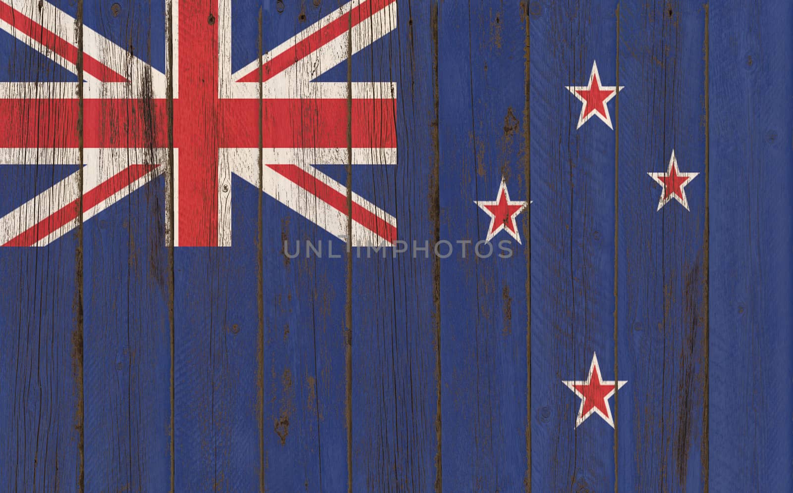 Flag of New Zeland painted on wooden frame by DGolbay