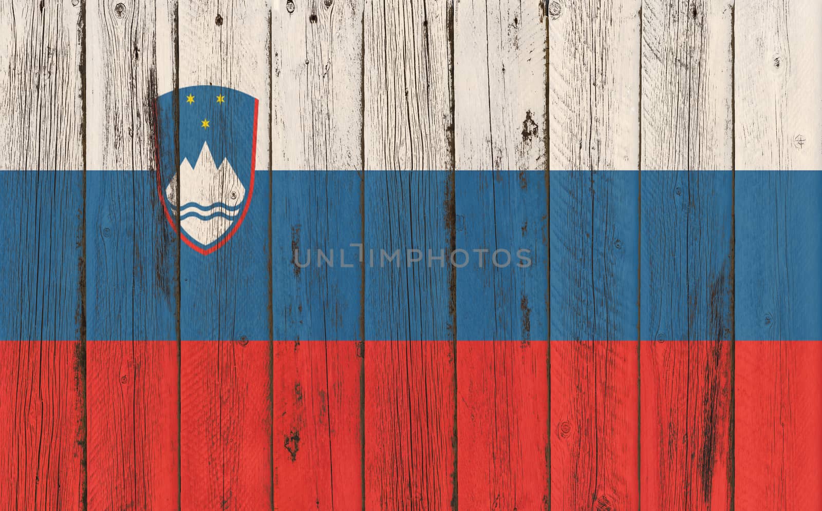 Flag of Slovenia painted on wooden frame by DGolbay