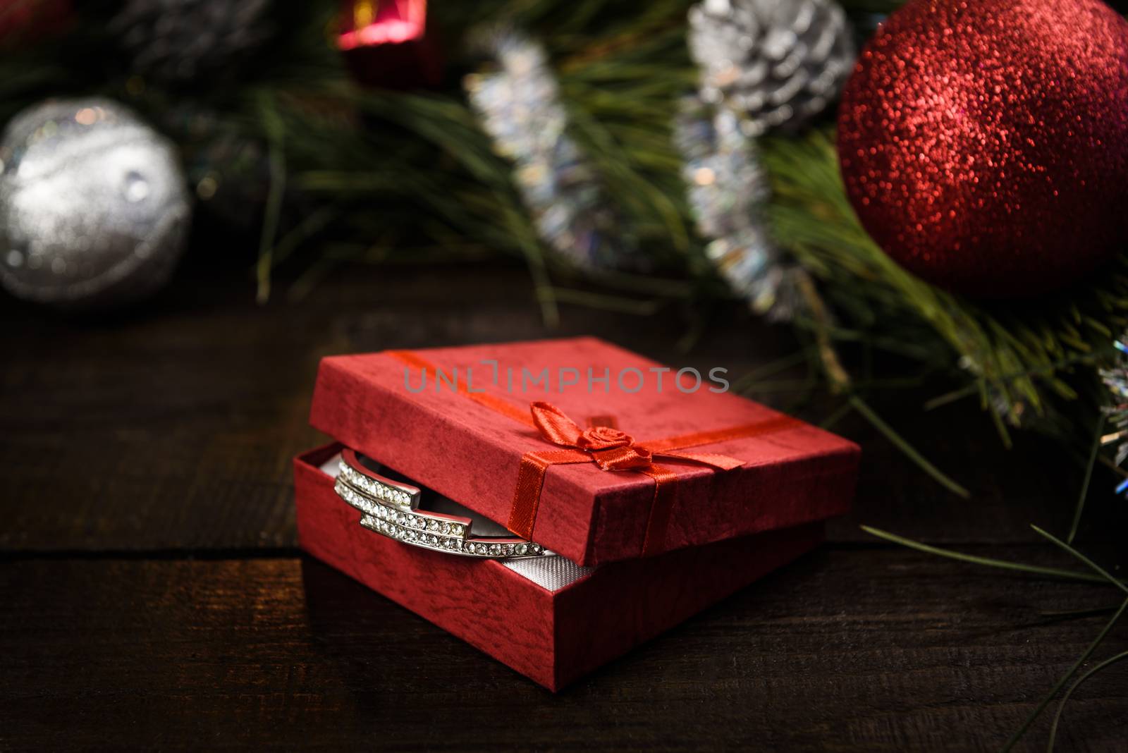 Christmas gift in red box by Andreua