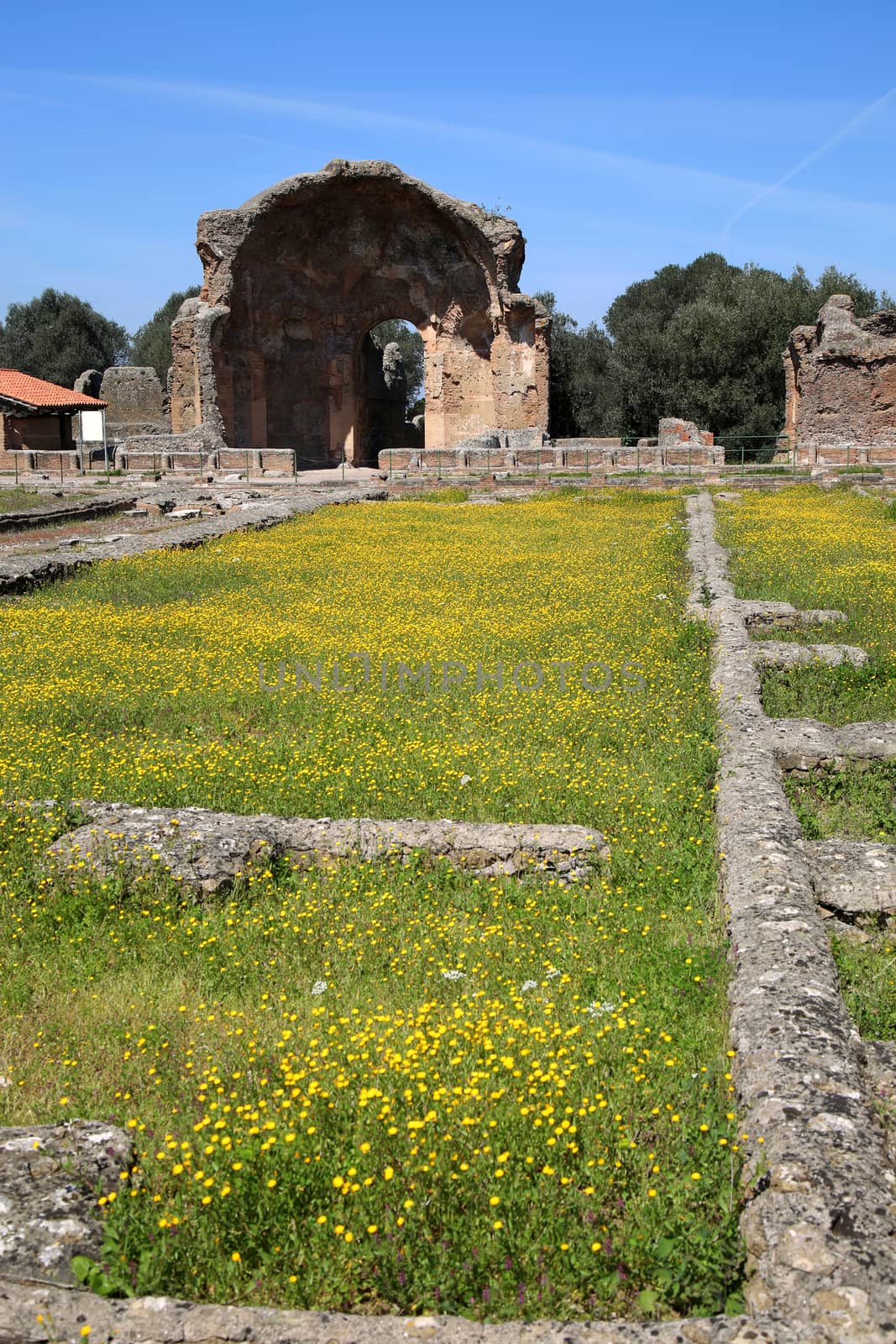 Ancient ruins of Villa Adriana ( The Hadrian's Villa ), Piazza d by vladacanon