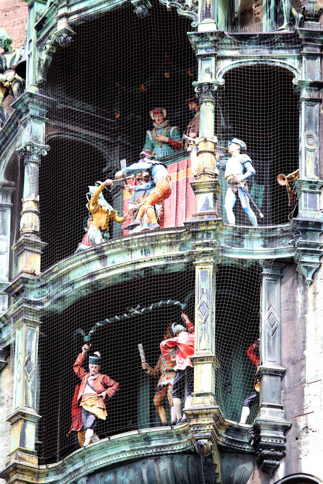 Glockenspiel on the city hall of Munich, Germany