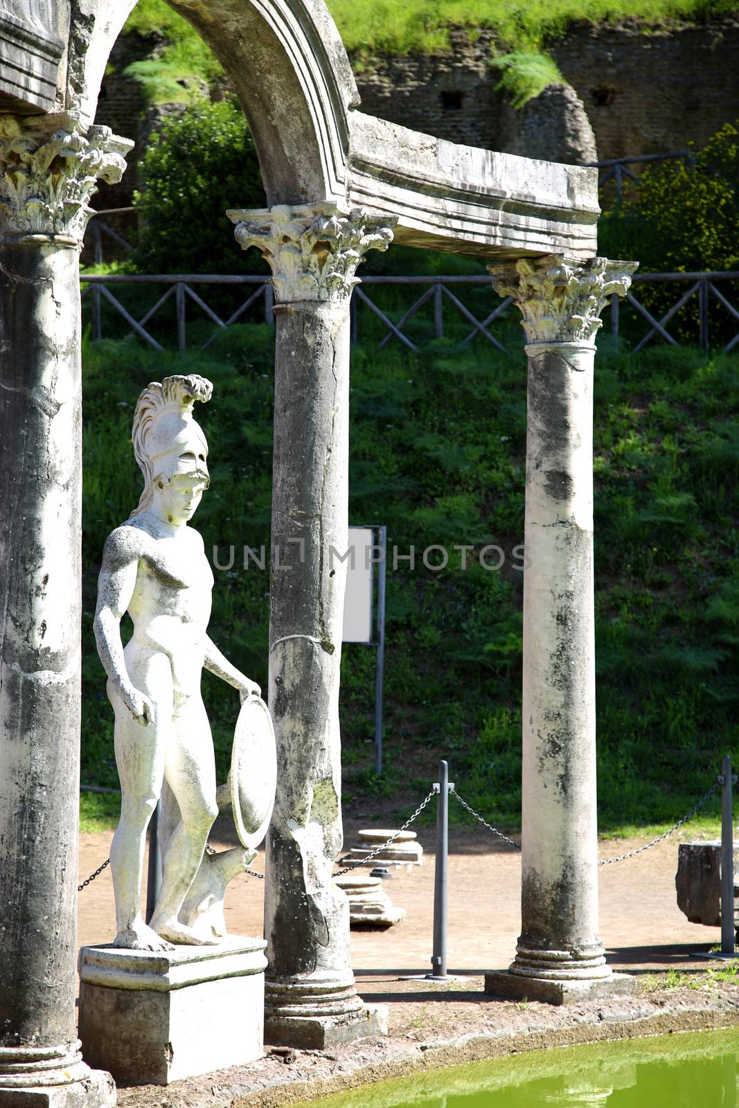 Ancient ruins of Villa Adriana ( The Hadrian's Villa ), Canopo, Tivoli, Italy