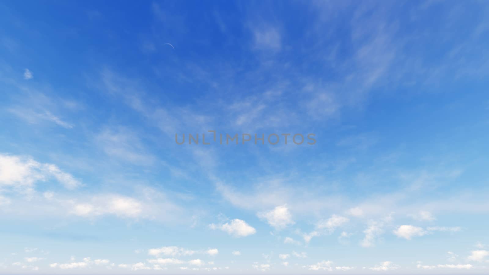 Cloudy blue sky abstract background, blue sky background with tiny clouds, 3d rendering

