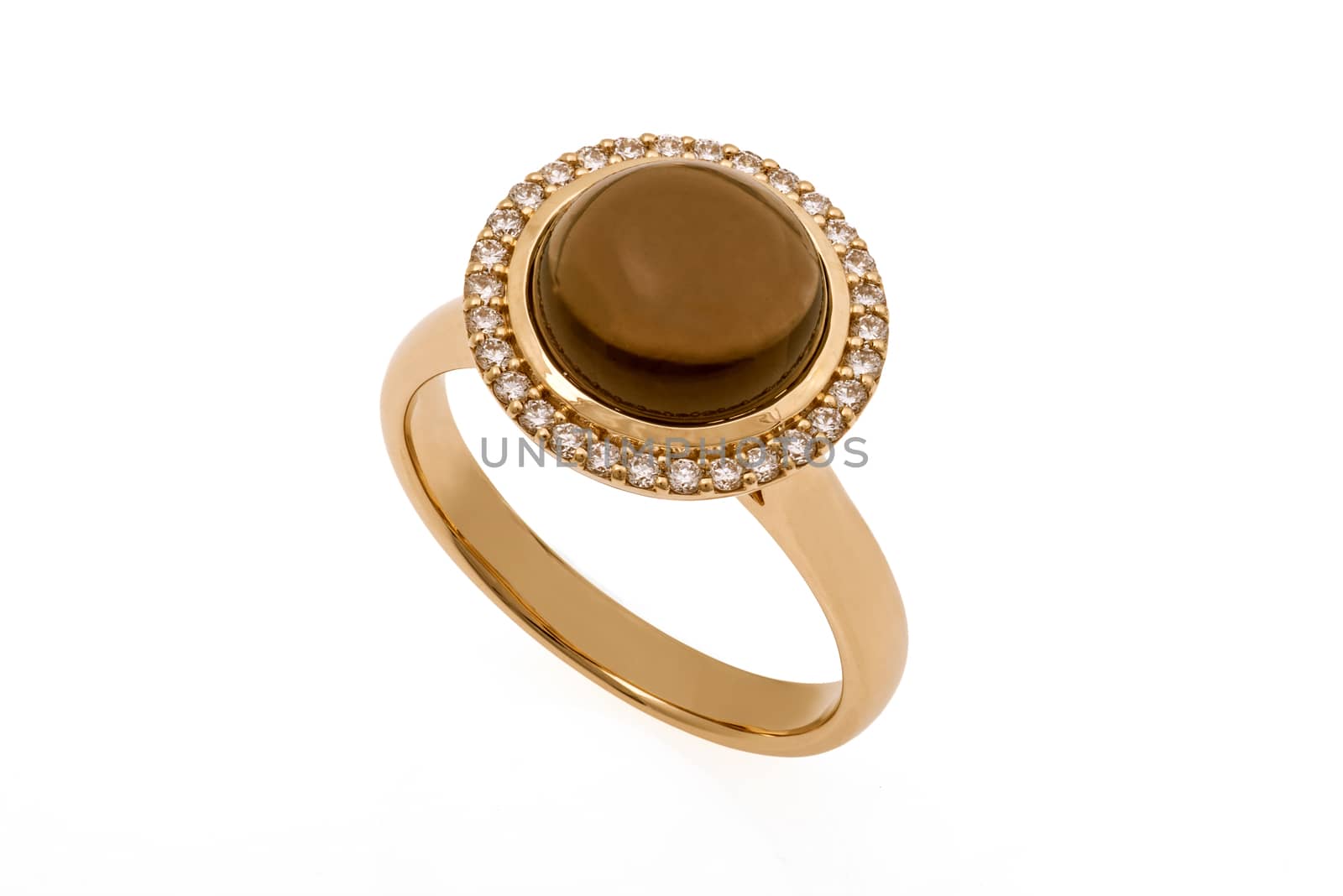 Gold Engagement Ring with Diamonds  by praethip