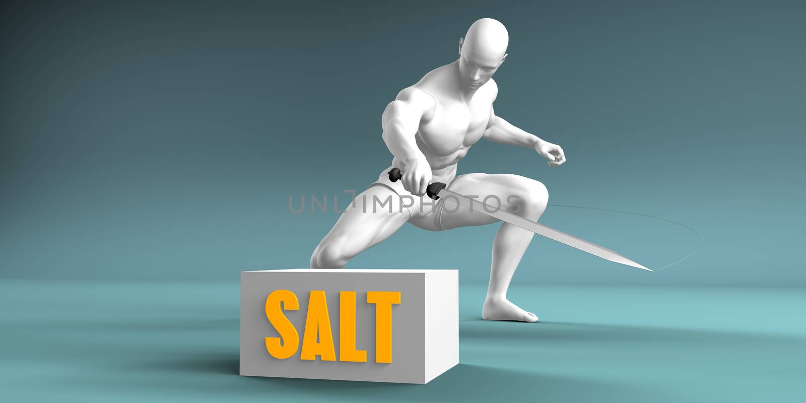 Cutting Salt and Cut or Reduce Concept