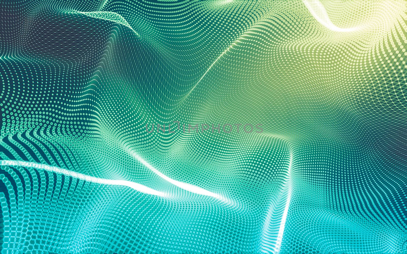 Abstract polygonal space low poly dark background with connecting dots and lines. Connection structure. 3d rendering