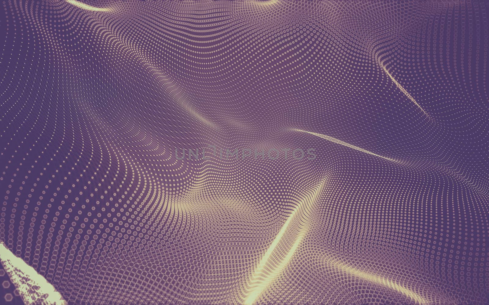 Abstract polygonal space low poly dark background, 3d rendering by teerawit