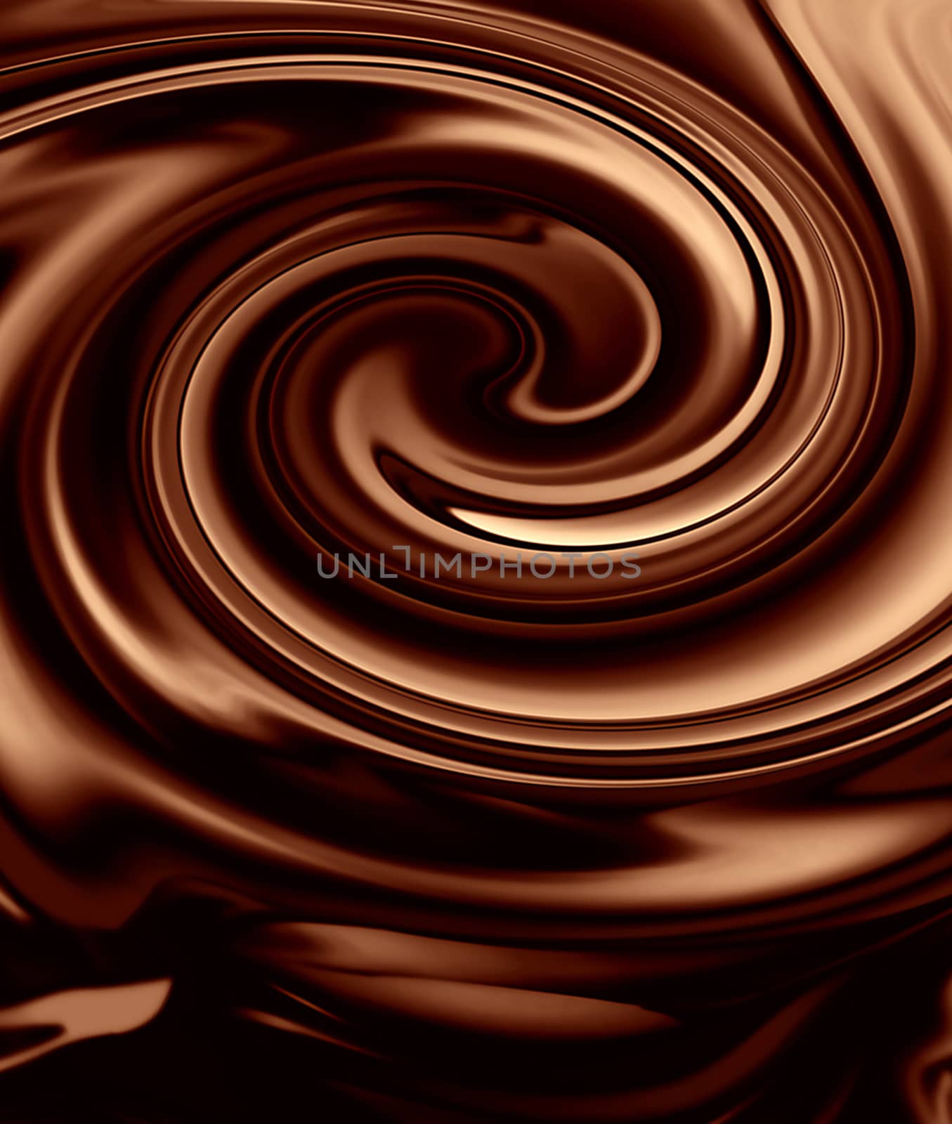 Abstract background of chocolate colored, smoothly textured folds