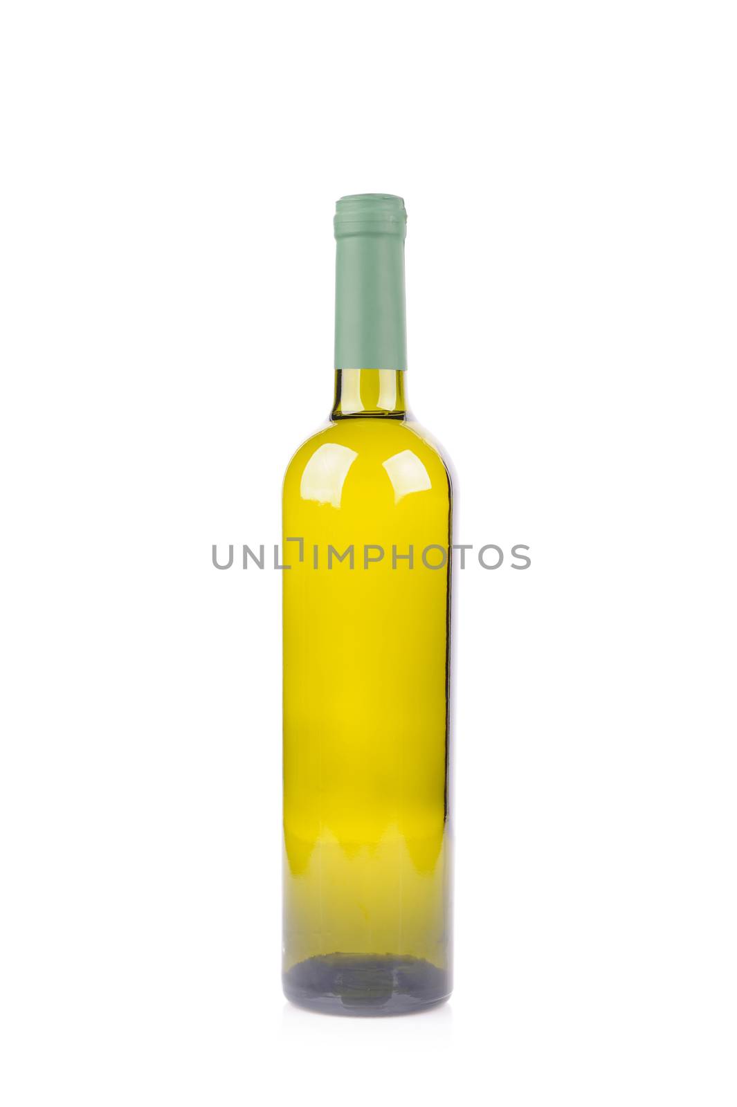 Bottle of wine isolated on white background