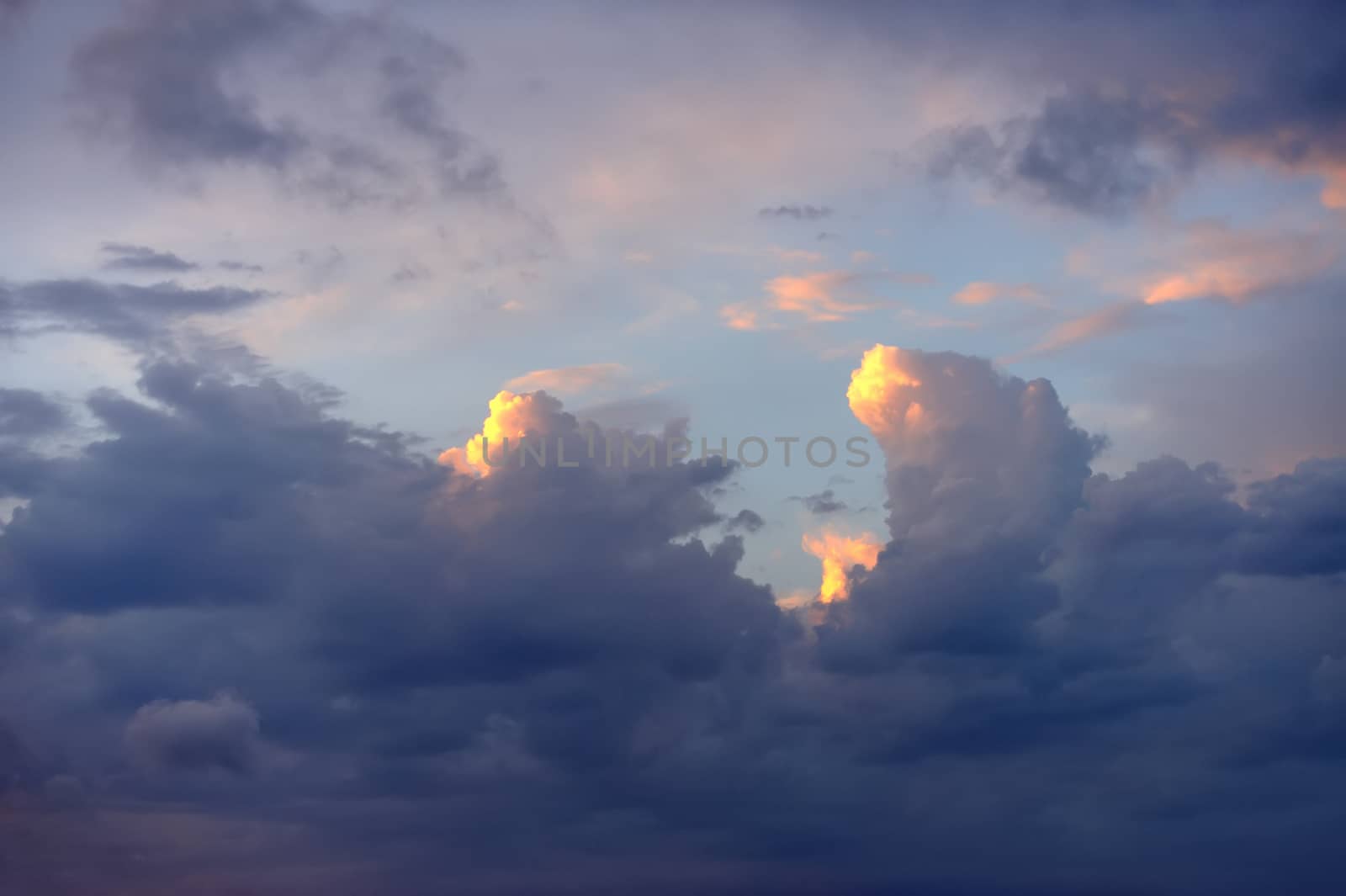 Sky background on sunrise. Nature composition