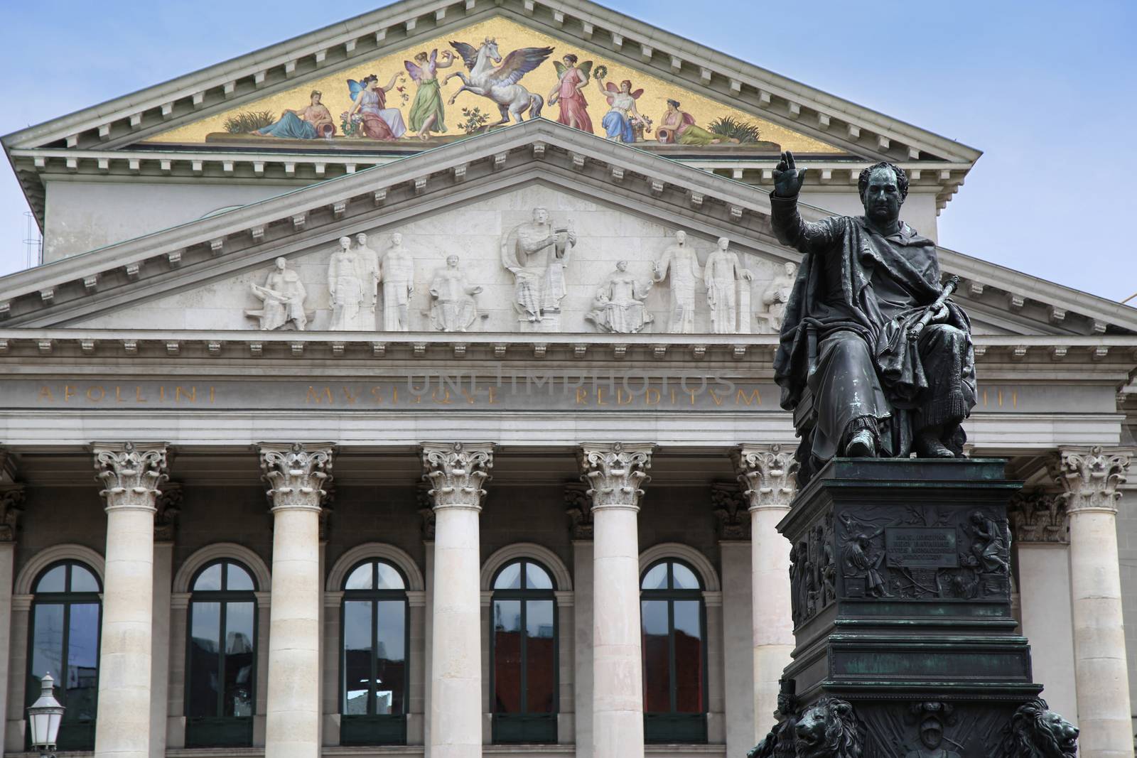 The National Theatre of Munich (Residenztheater) at Max-Joseph-Platz Square in Munich, Germany