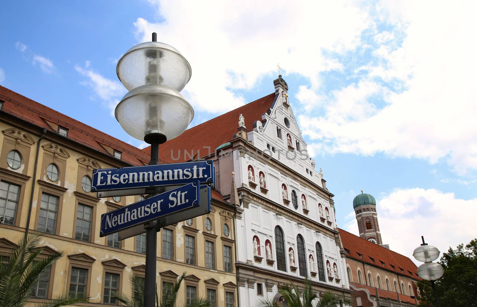 St. Michael’s Church, Neuhauser Strasse (Richard Strauss Brunnen) in Munich, Germany