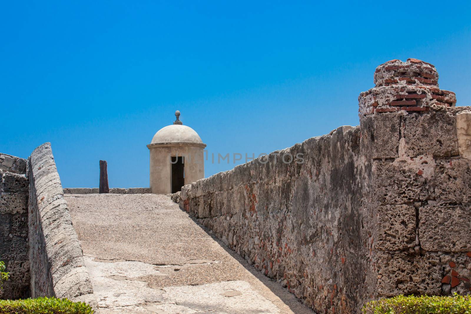 Ramp to access the wall of Cartagena de Indias