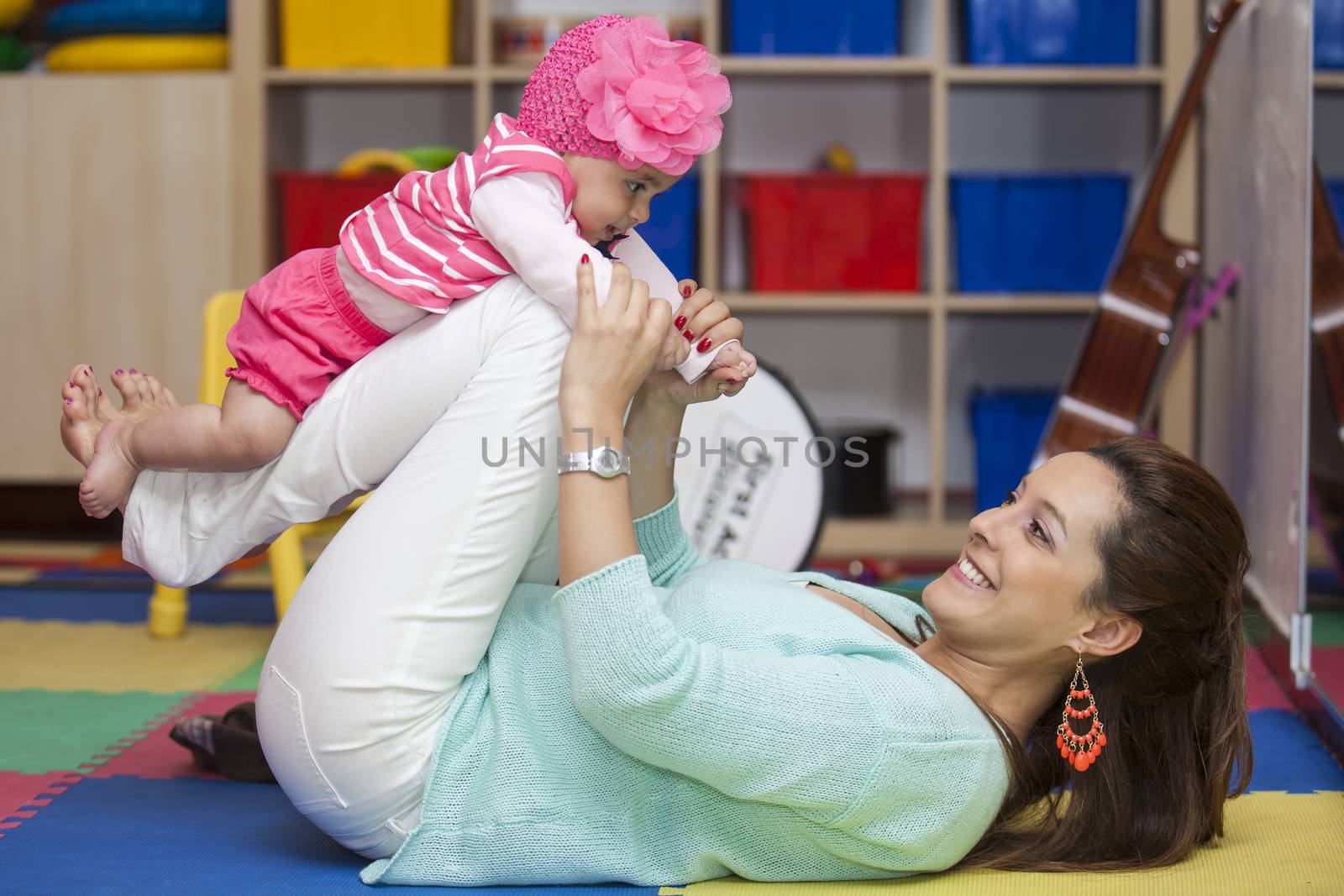 Playing with my mom in the playroom by anamejia18