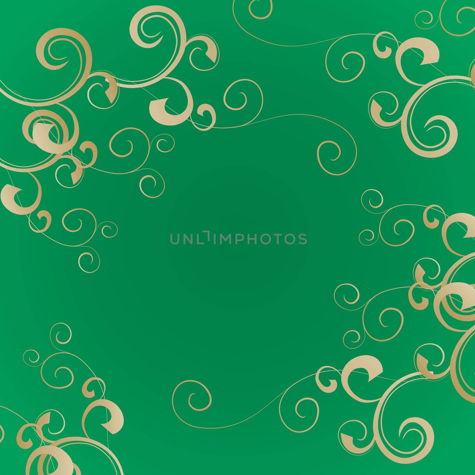 green flourishes background vector by CherJu