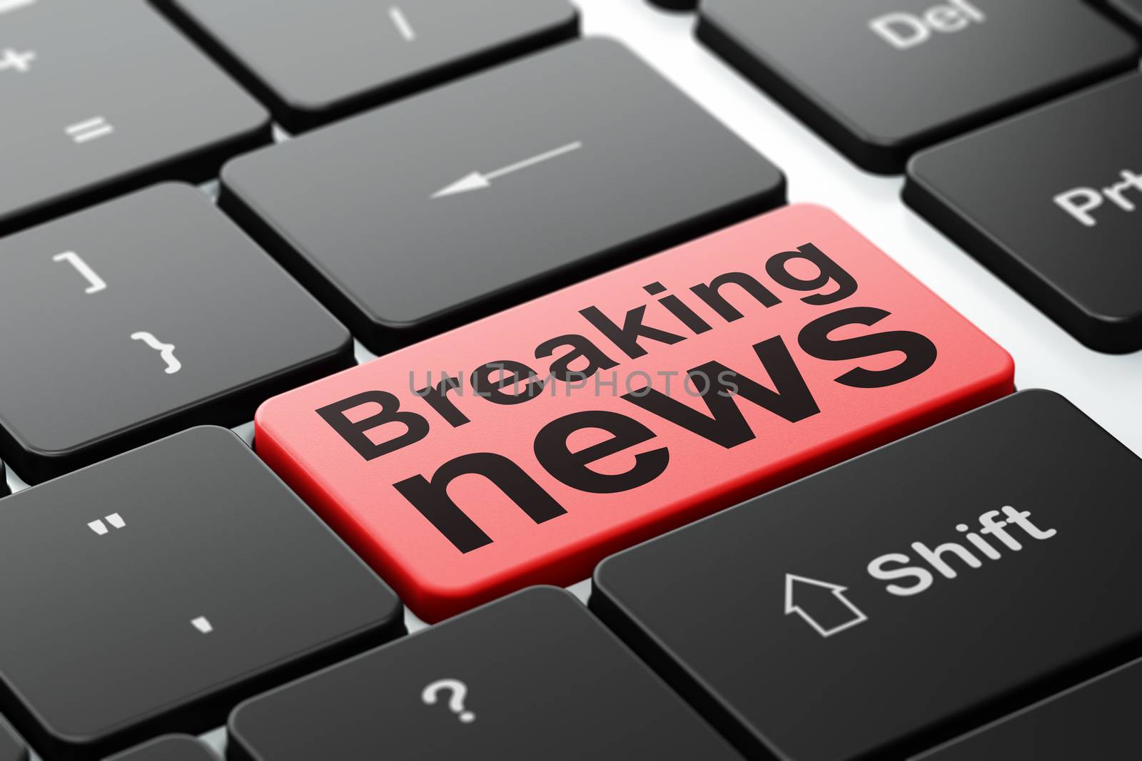 News concept: Breaking News on computer keyboard background by maxkabakov