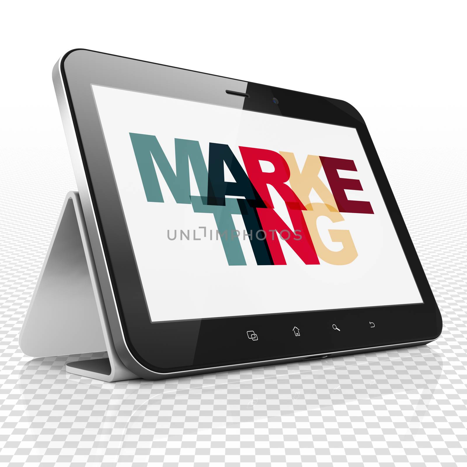 Marketing concept: Tablet Computer with Marketing on  display by maxkabakov