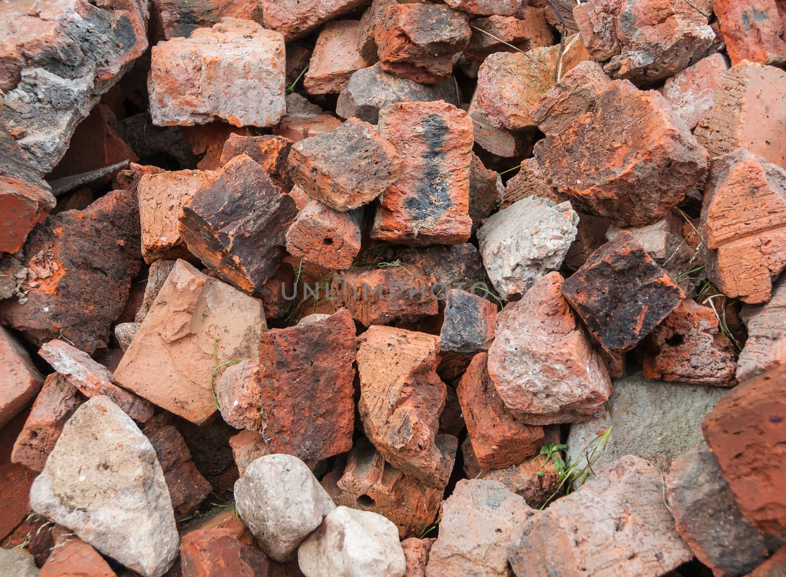 Old beaten bricks. Texture and Background. ruins