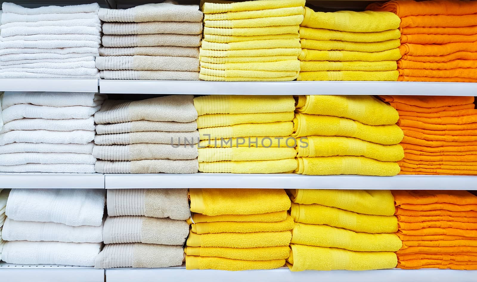 Big pile of colorful towels by zeffss