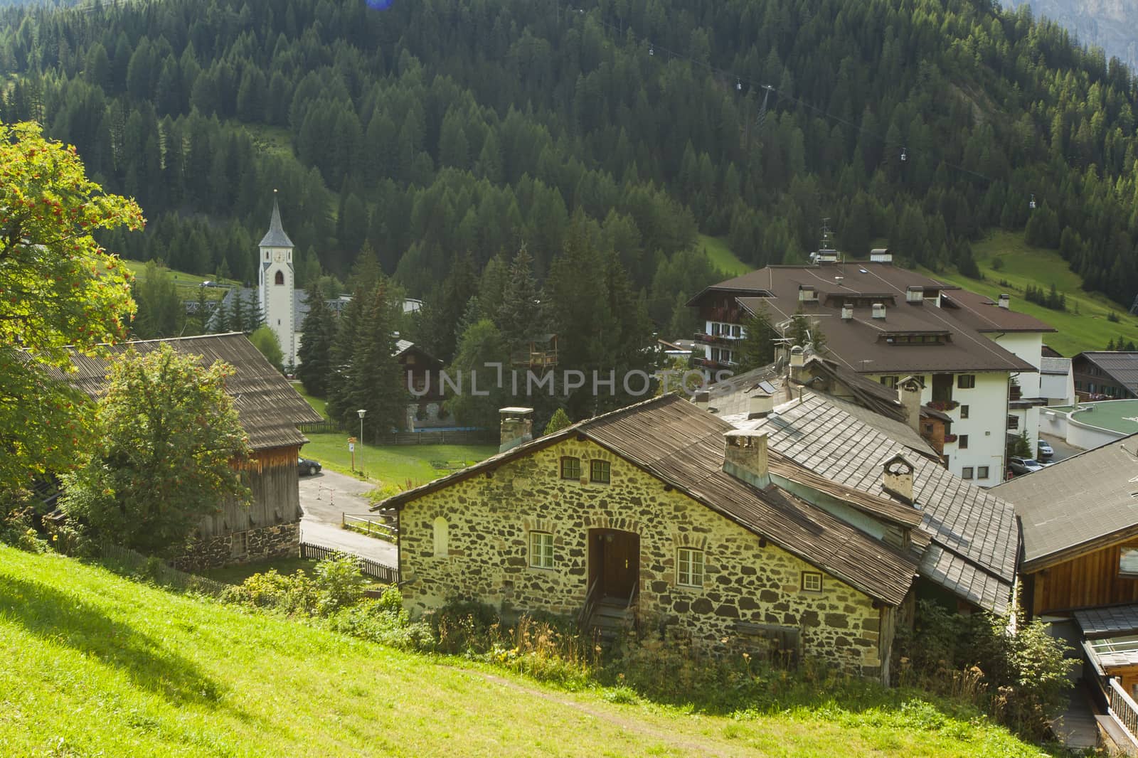 Panoramic view of Italian mountain landscapes