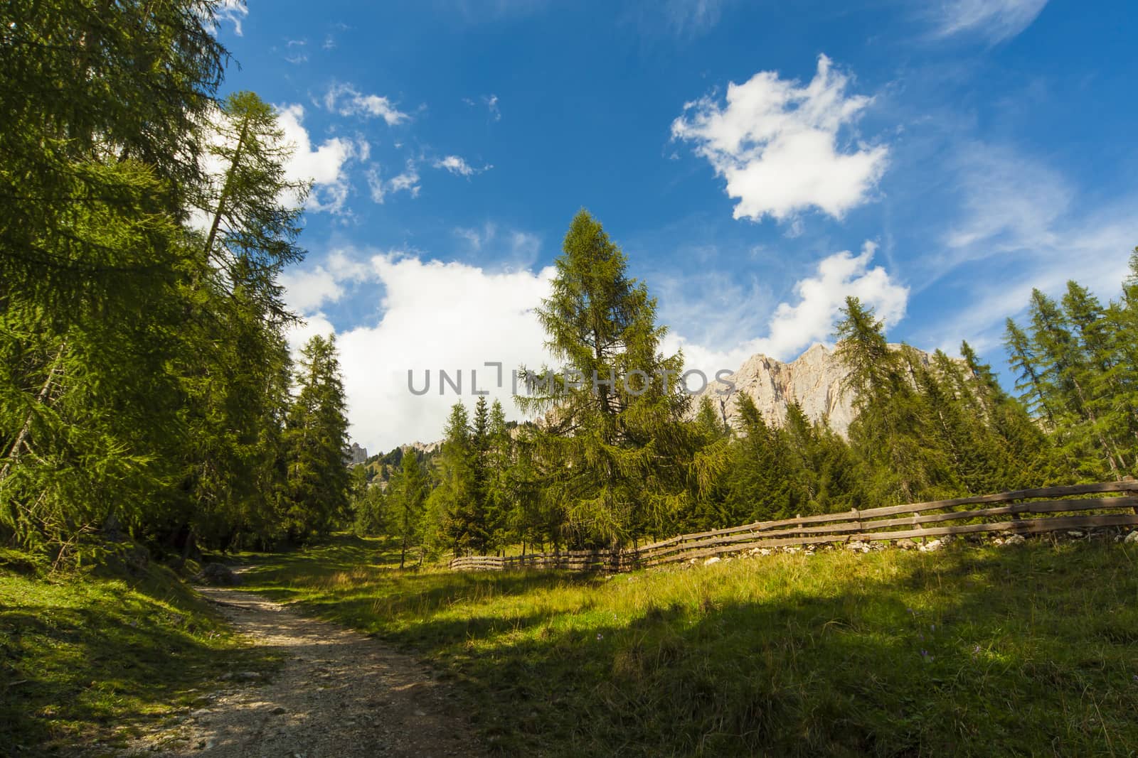 Panoramic view of Italian mountain landscapes