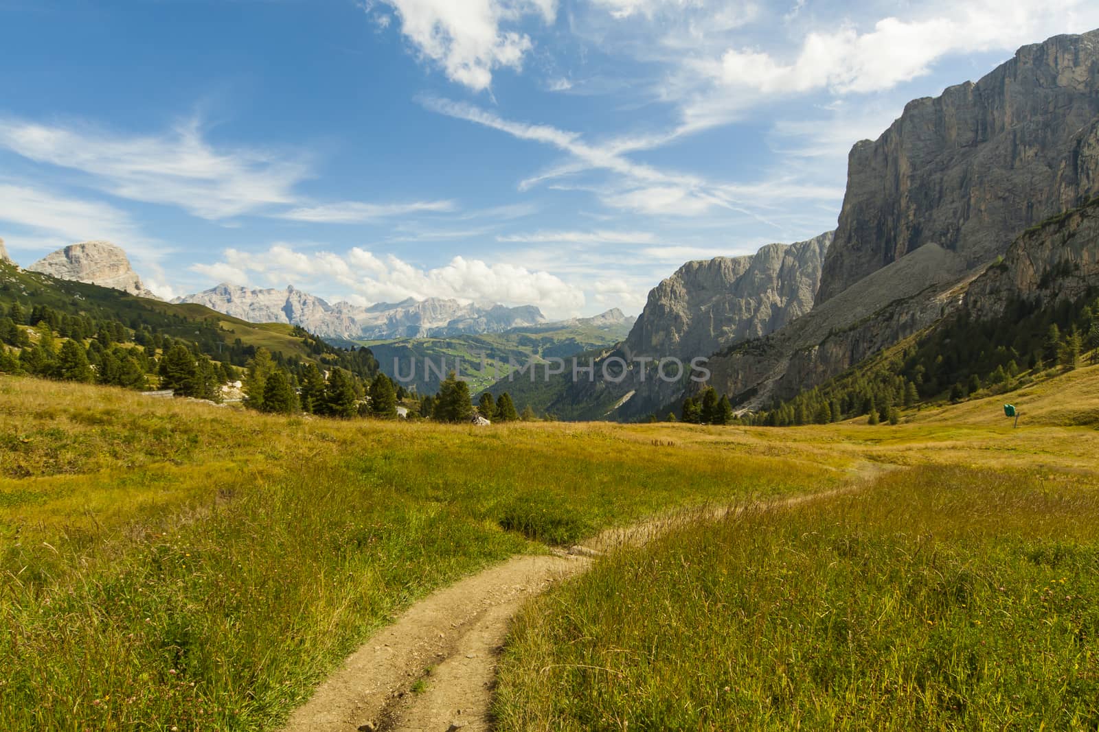 Panoramic view of Italian mountain landscapes