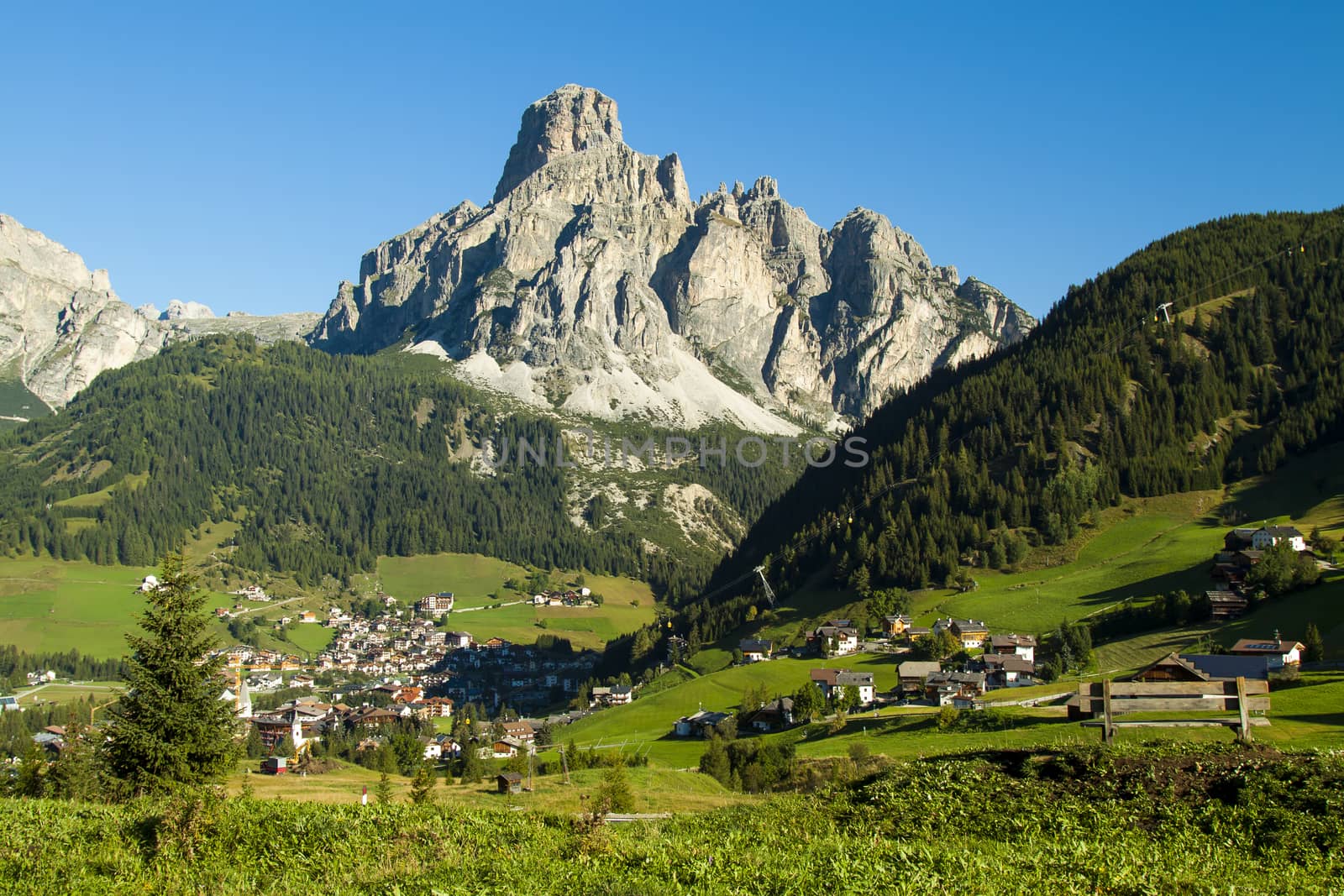 Panoramic view of Italian mountain landscapes