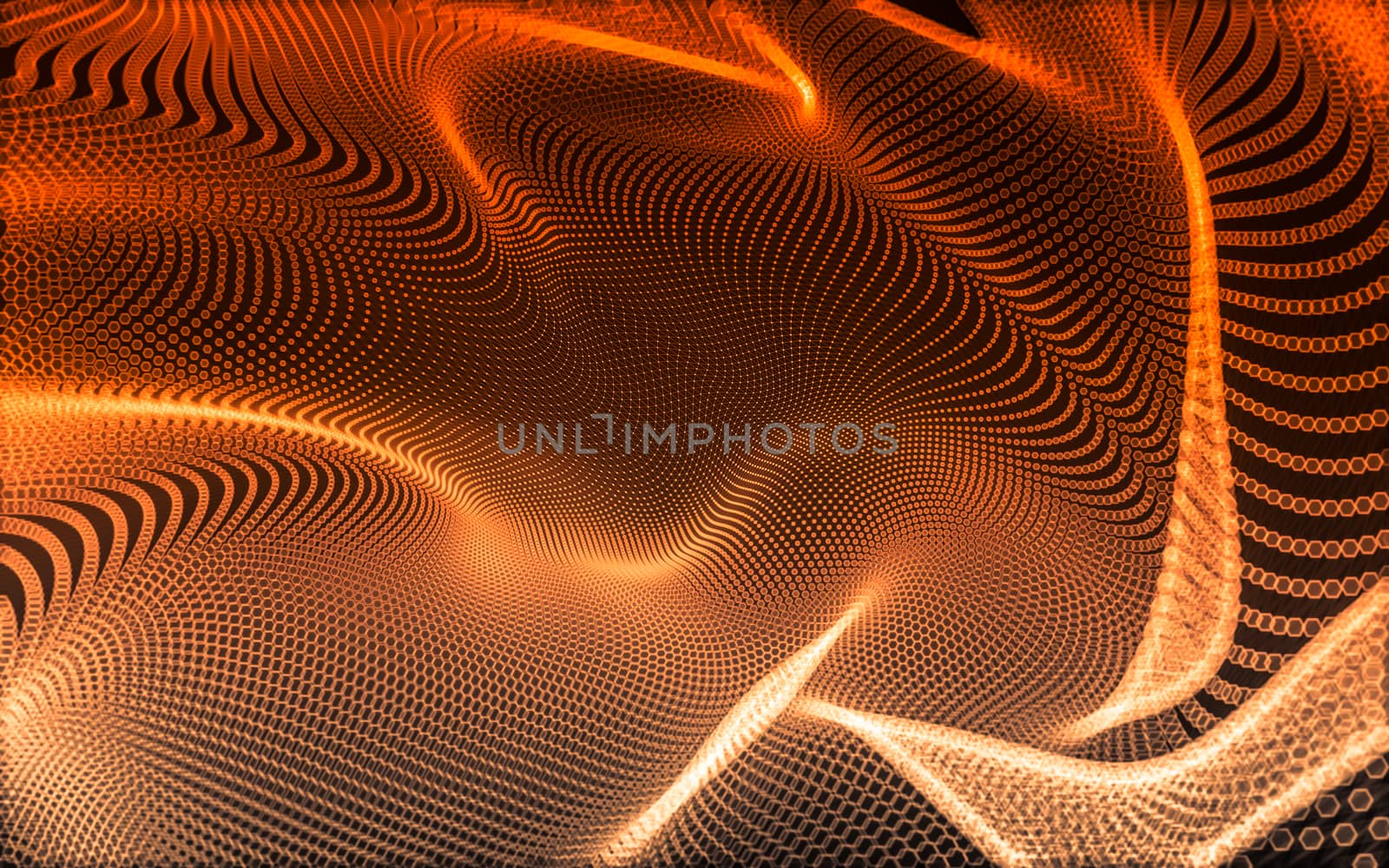 Abstract polygonal space low poly dark background with connecting dots and lines. Connection structure. 3d rendering