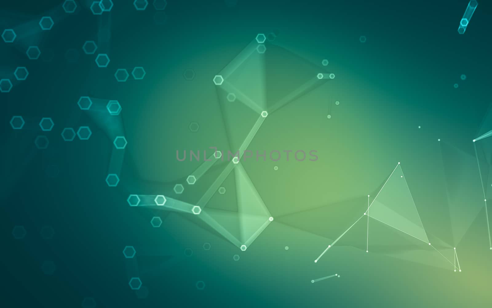 Abstract polygonal space low poly dark background with connecting dots and lines. Connection structure. 3d rendering