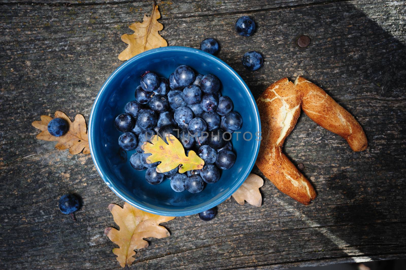 Still life with blackthorn and bagel by starush