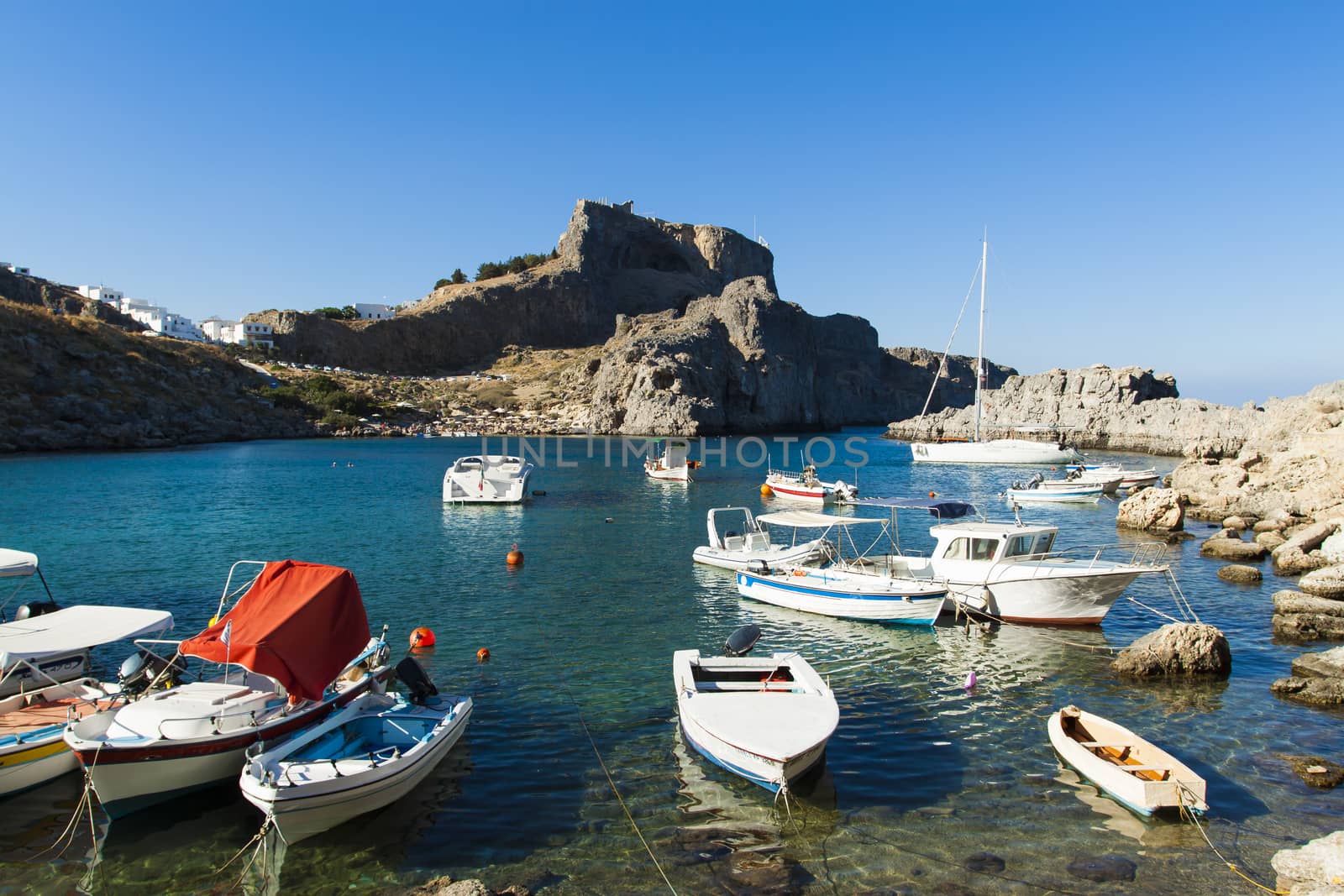 View of the harbor on a tourist resort