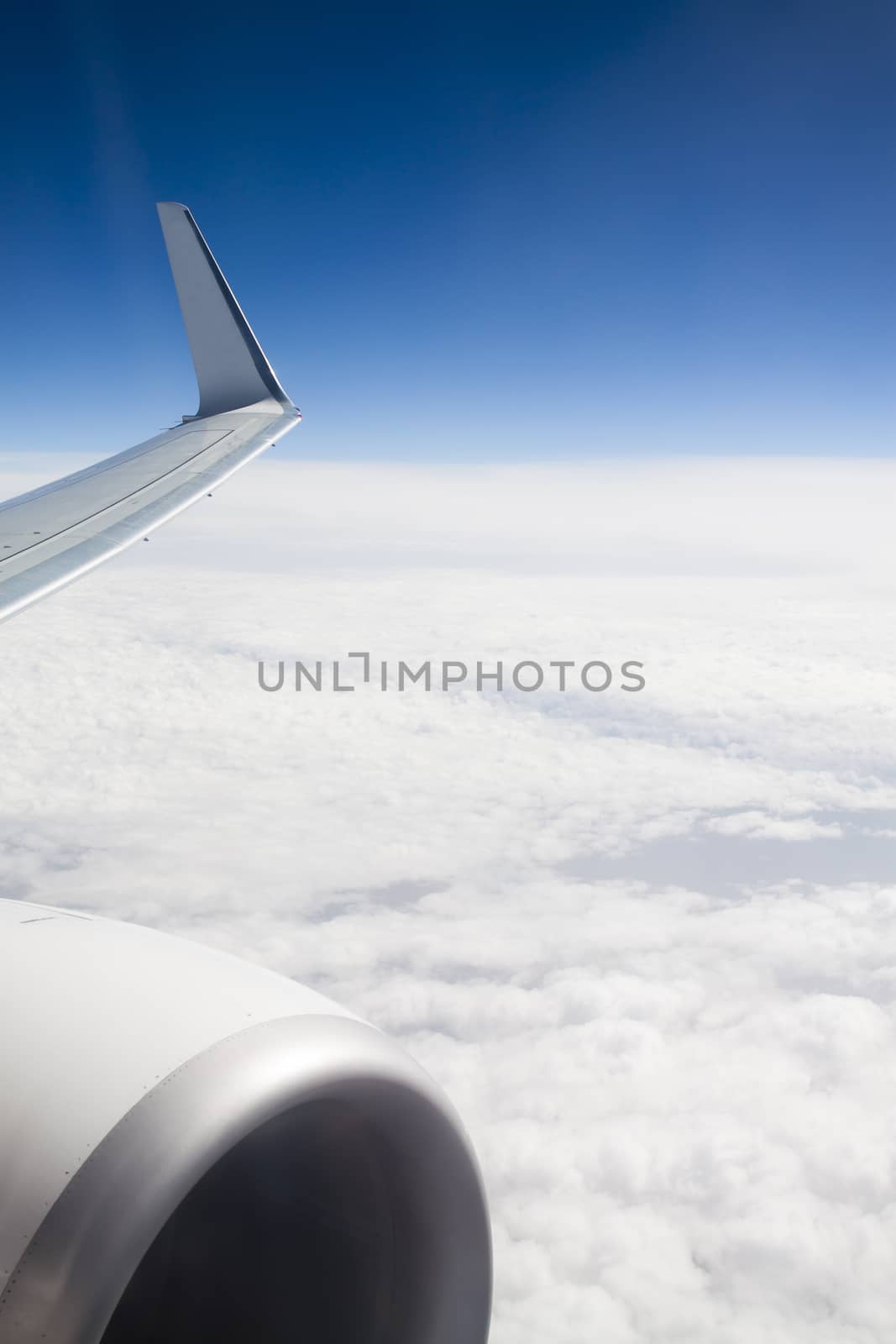 View from the window of an airplane