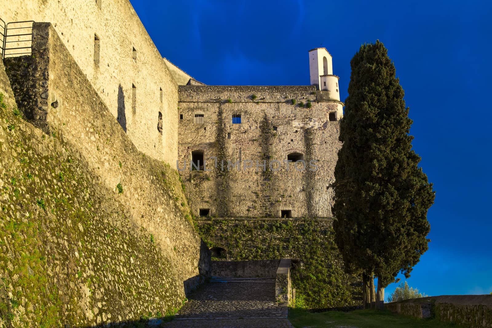 view a portion of a medieval castle