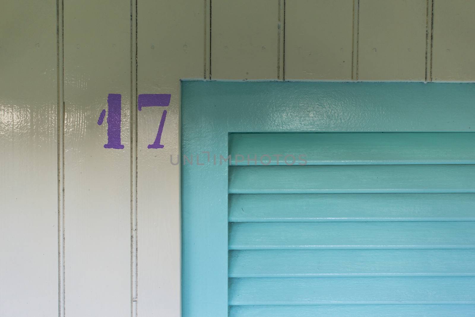 Close-up of a detail of the cabin number 17