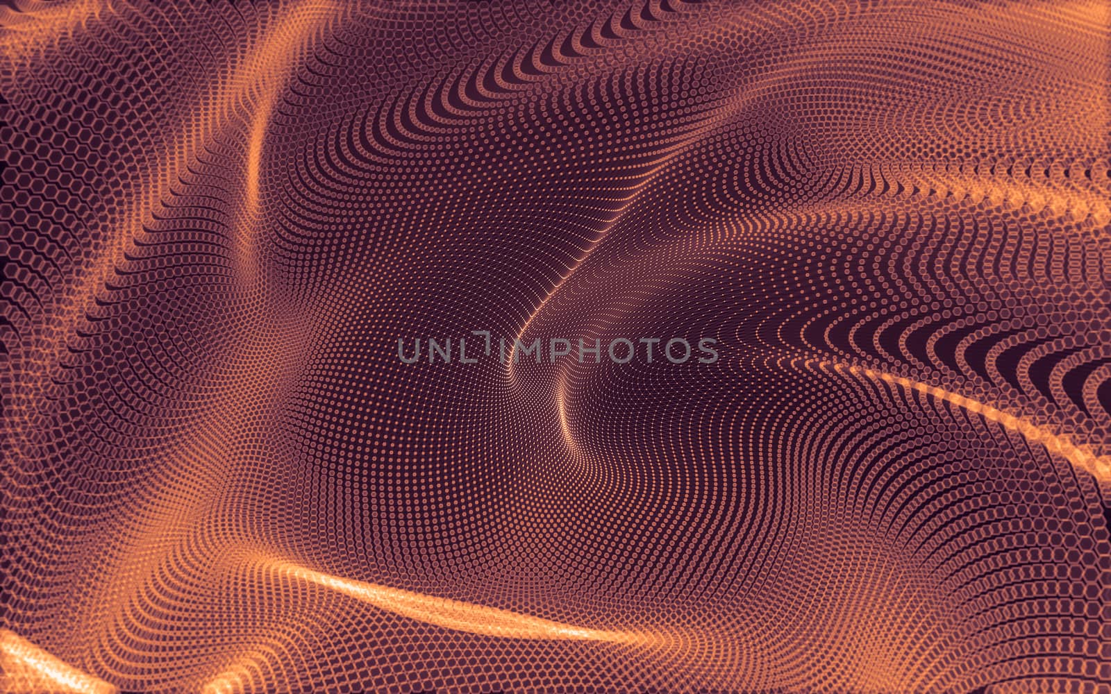 Abstract polygonal space low poly dark background with connecting dots and lines. Connection structure. 3d rendering