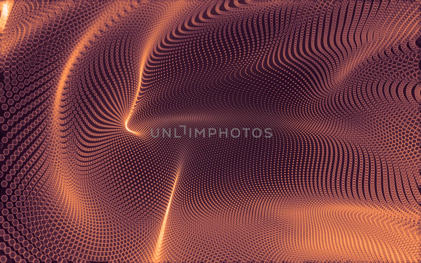 Abstract polygonal space low poly dark background, 3d rendering by teerawit