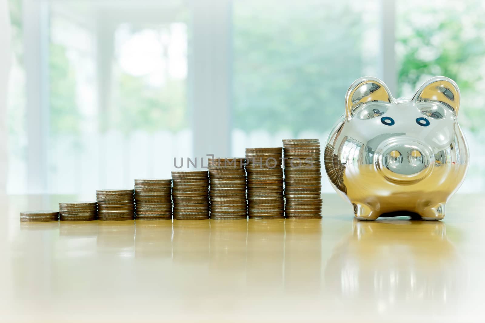 box saving piggy with coins isolated 