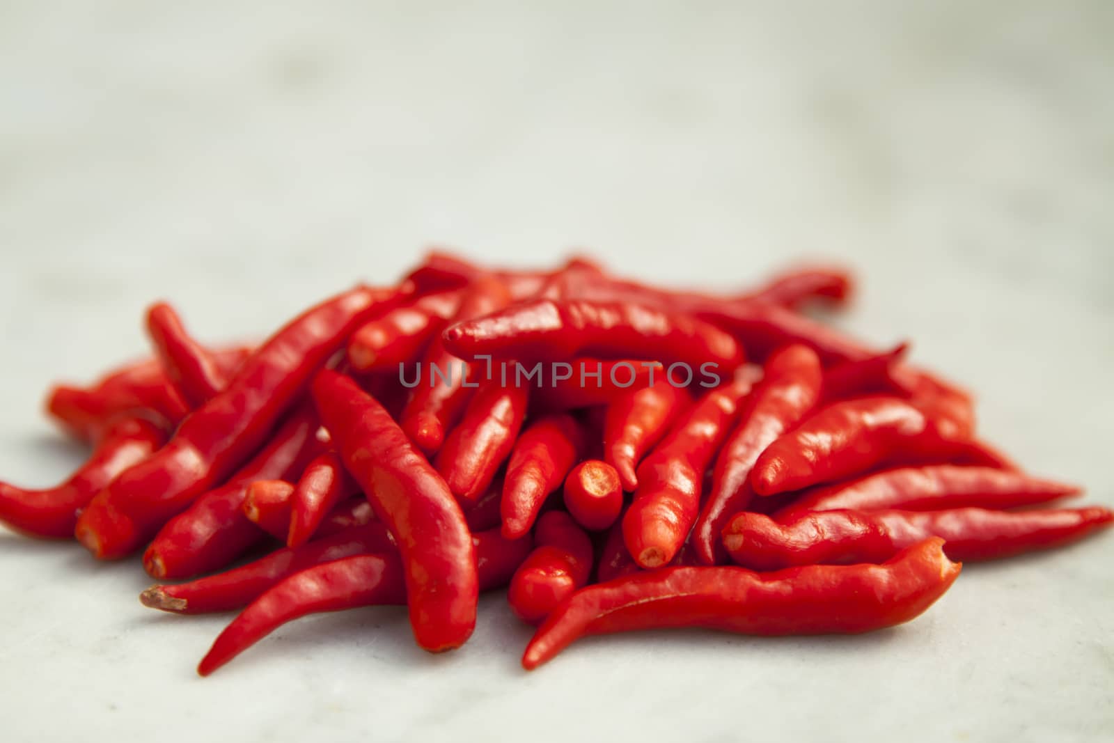 Bunch of chillies seen up close