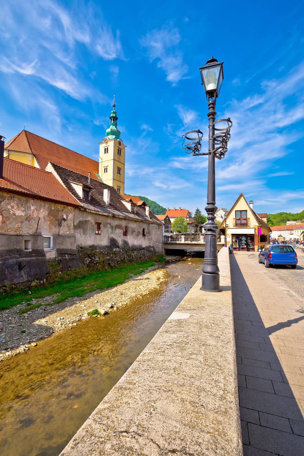 Town of Samobor architecture vertical view, northern Croatia
