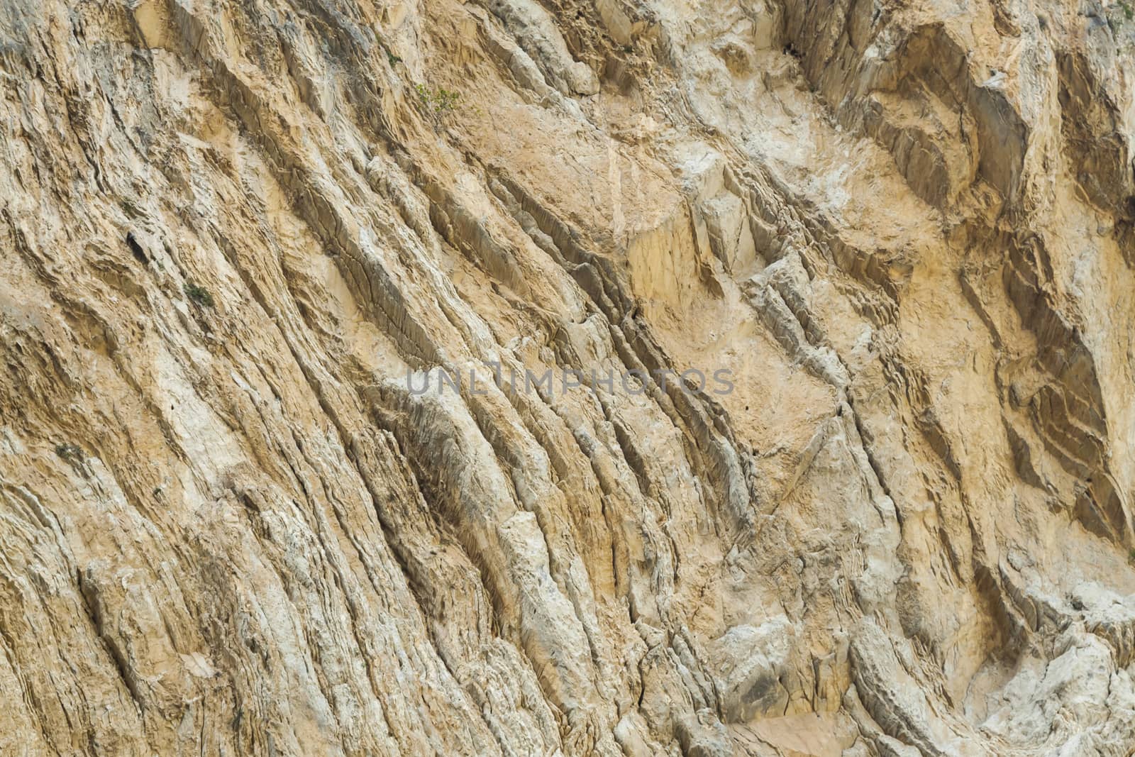 Close-up view of a particular geological stratification