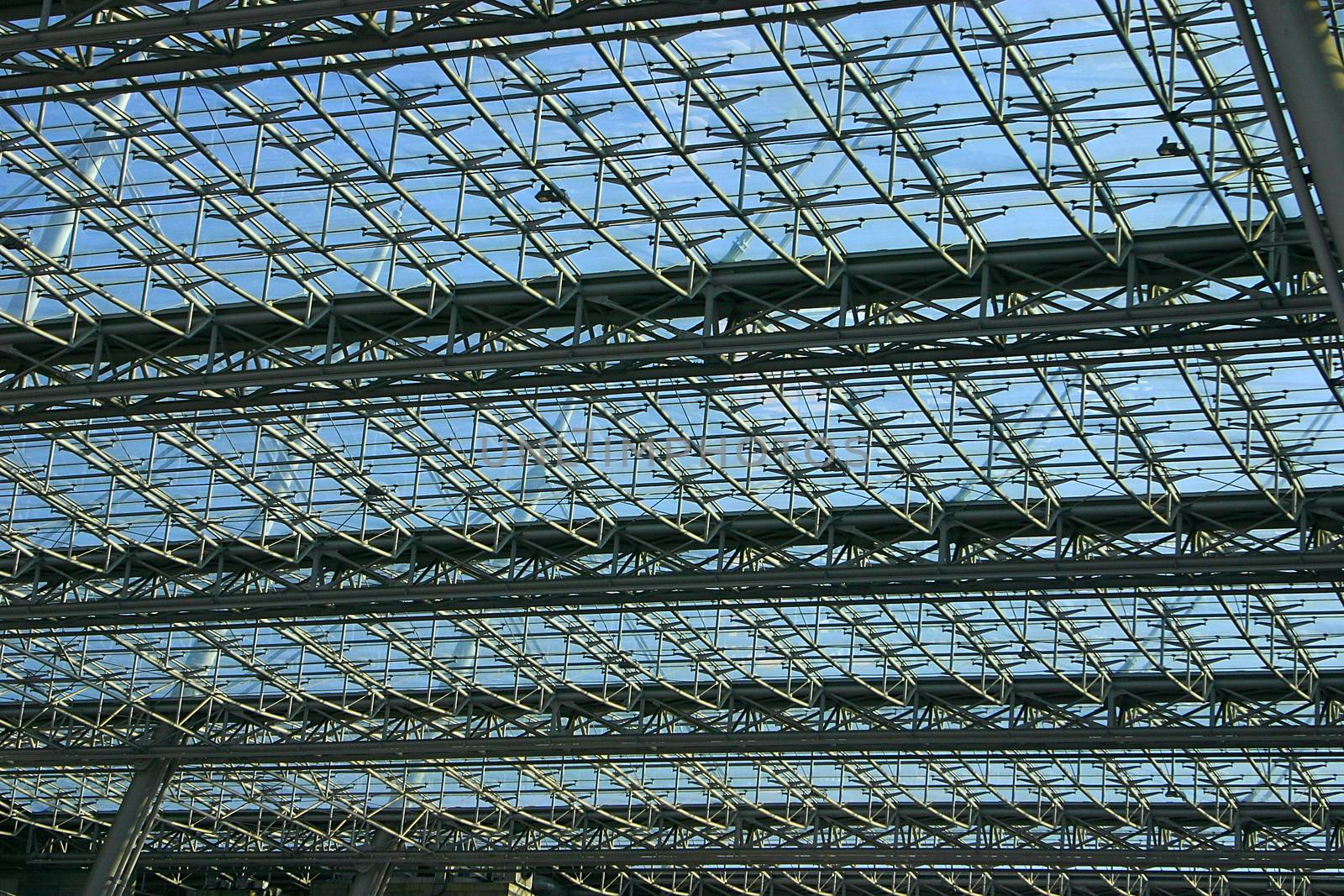 Roof of a Modern Building made from Steel and Glass