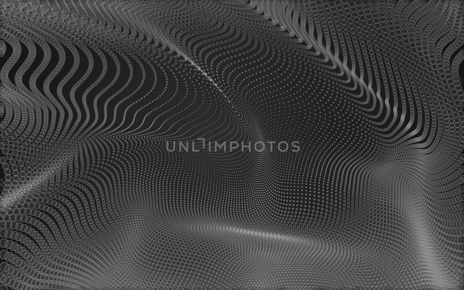 Abstract polygonal space low poly dark background with connecting dots and lines. Connection structure. 3d rendering