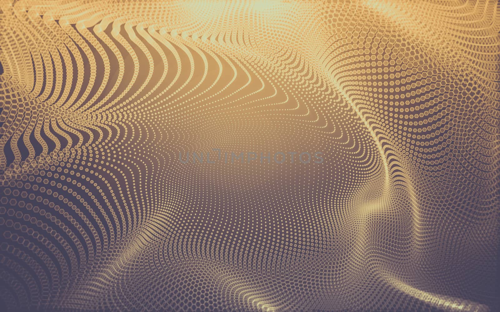 Abstract polygonal space low poly dark background with connecting dots and lines. Connection structure. 3d rendering