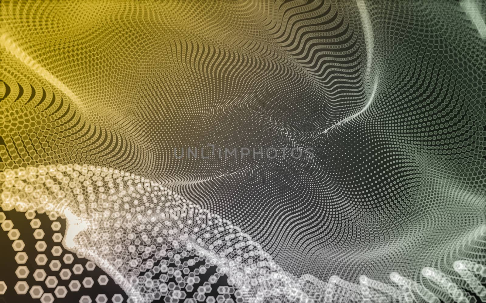 Abstract polygonal space low poly dark background with connecting dots and lines. Connection structure. 3d rendering