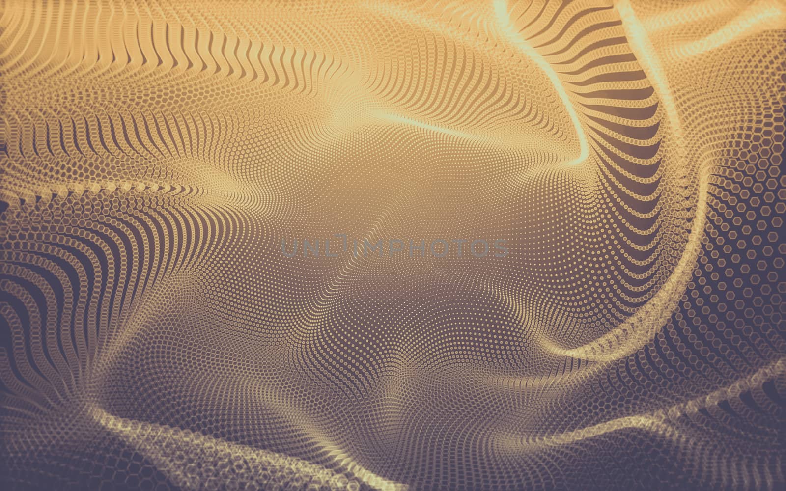 Abstract polygonal space low poly dark background with connecting dots and lines. Connection structure. 3d rendering