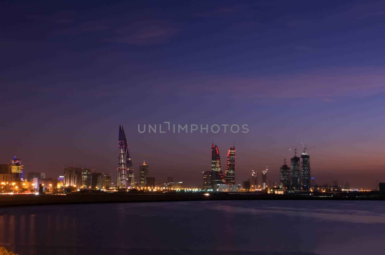 Bahrain cityscape in the night by COPhotography