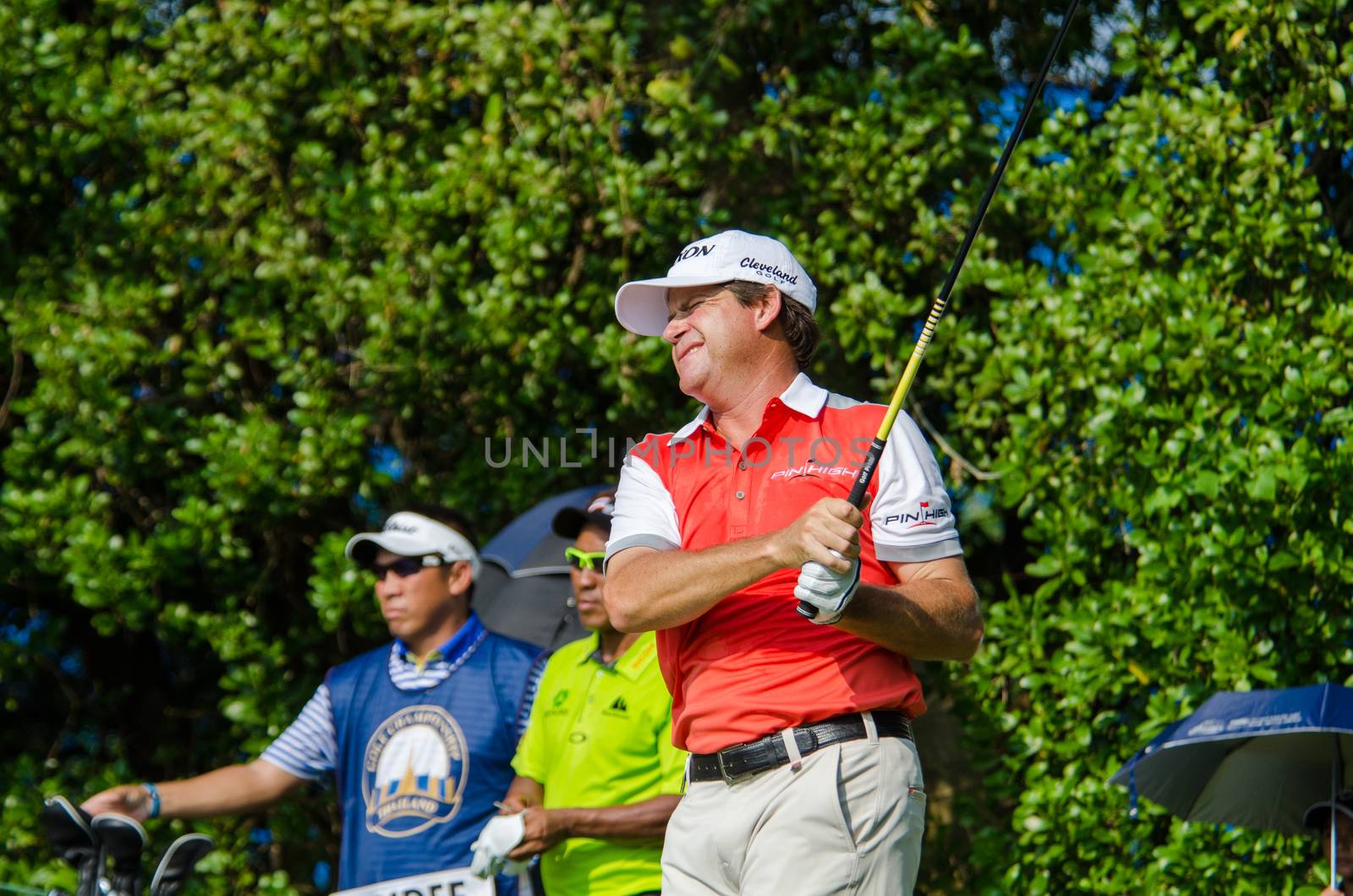 CHONBURI - DECEMBER 13 : Jason Knutzon of USA player in Thailand Golf Championship 2015 at Amata Spring Country Club on December 13, 2015 in Chonburi, Thailand.