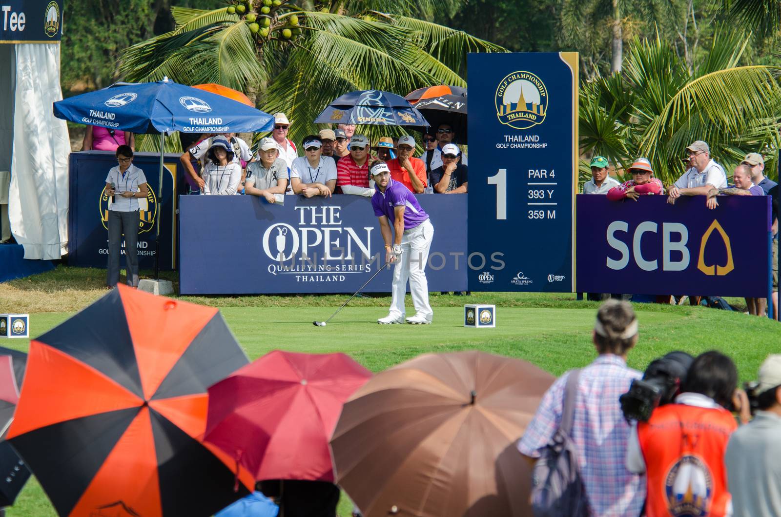 CHONBURI - DECEMBER 13 : Jbe Kruger of South Africa player in Thailand Golf Championship 2015 at Amata Spring Country Club on December 13, 2015 in Chonburi, Thailand.