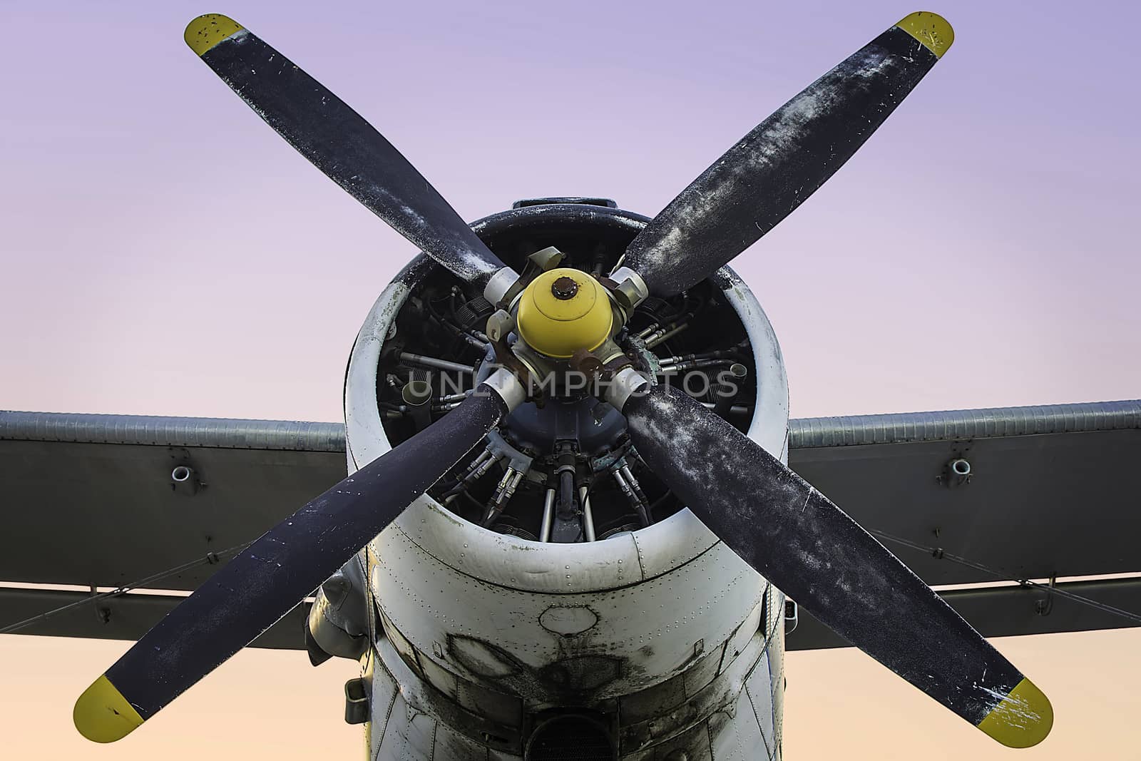 Old Single Engine Propeller Airplane by Victority